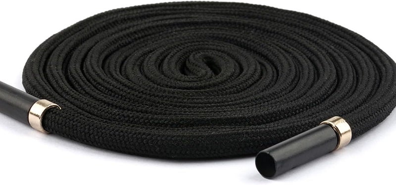 TORMEN Replacement Drawstrings Drawcords 51IN Cotton Drawstring Cord with Easy Adjustable Easy to Install Perfect for Hoodies Activewear(1 Pcs Metal, Round, Black) - Image 1